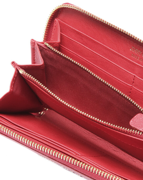 JIMMY CHOO(ジミーチュウコピー)ラウンドファスナー長財布 RED PIPPA